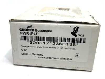 New | in-Stock Bussmann Comb Busbar, Low-Profile Feeder Terminal 115A LOT OF 8 Terminal Blocks Michigan US | Maverick Industrial Sales #1391276