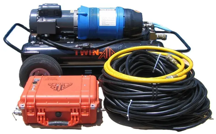 Used TWIN AIR TA-3 Rotary Screw & Sliding Vane Air Compressors California US | Bay Line Tool #1316299
