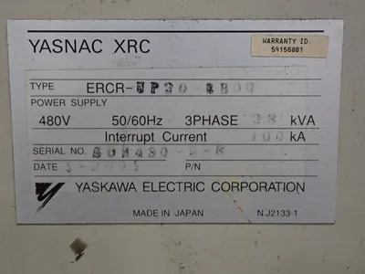 USED 2001 YASKAWA ELECTRIC CORPORATION YASNACXRCUP20