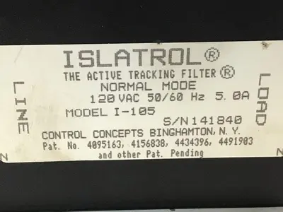 USED ISLATROL I-105