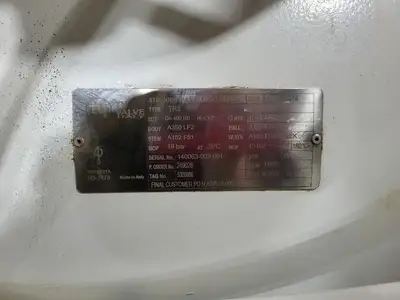 NEW 2014 TY VALVE CORPORATION TR3