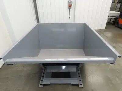 Wright 15055-GRY 1-1/2 YD Self Dumping Hopper 4000lbs Trash Recycle 10 Gauge Bin