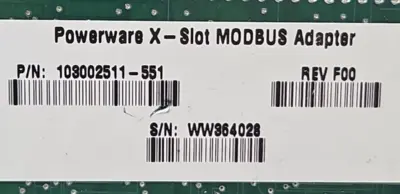 Eaton X-slot Modbus adpatar card 103002511-551 (BIN3.4.5)