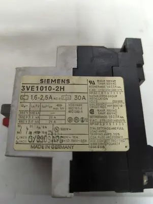 Used SIEMENS 3VE1010-2H Industrial Controls Ohio US | Surplus Asset Holdings #1412764