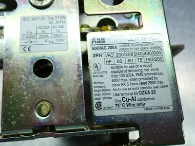 Used ABB OETLNF200A Relays & Switches | HGR 24 #739276