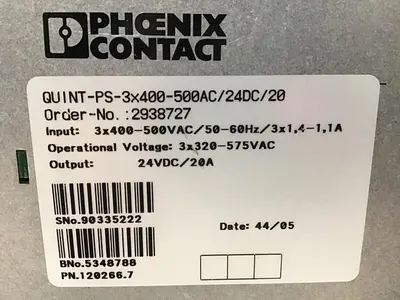USED PHOENIX CONTACT QUINT-PS-3X400-500AC/24DC/20