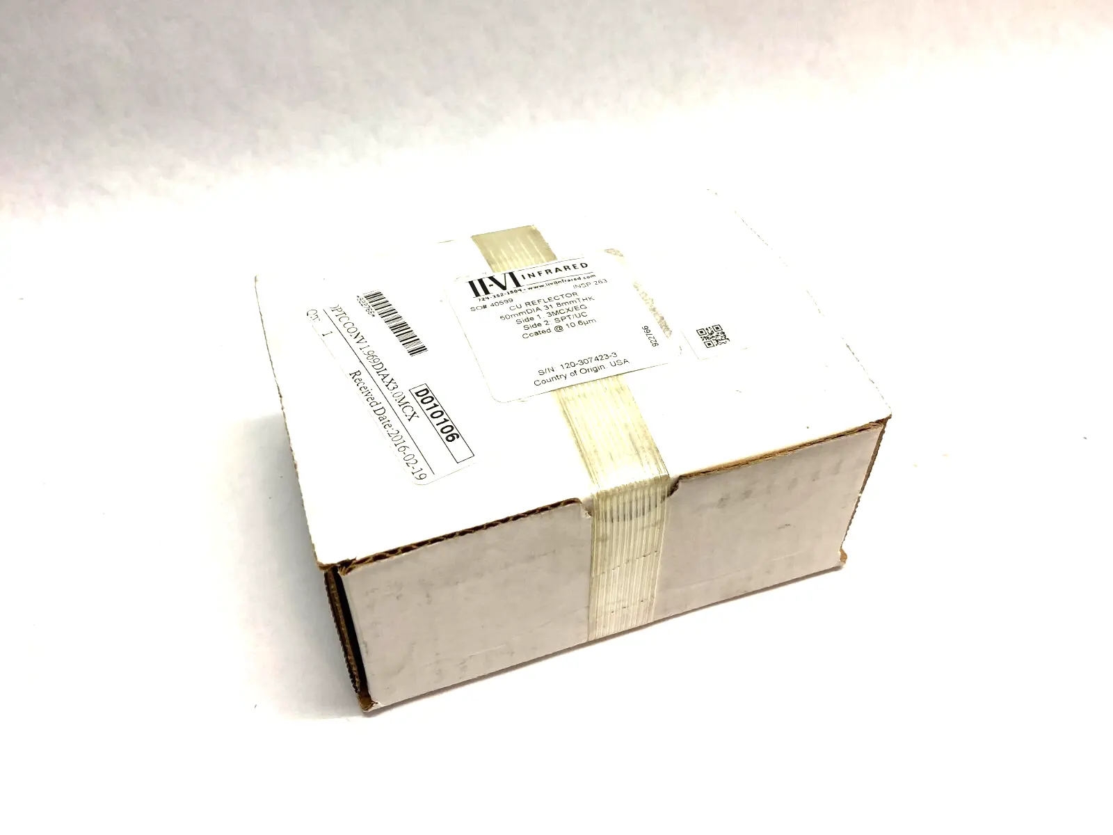 NEW II-VI INFRARED CU REFLECTOR 50MM DIA. 31.8MM THICK 3MCX/EG SPT/UC