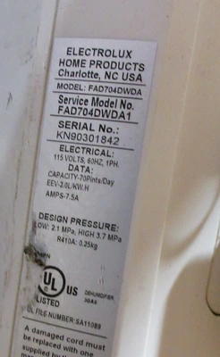 USED FRIGIDAIRE FAD704DWA