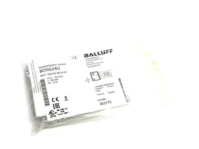 USED BALLUFF CYLINDRICAL THROUGH-BEAM PHOTOELECTRIC SENSOR BOS 12M-PA-RE10-S4