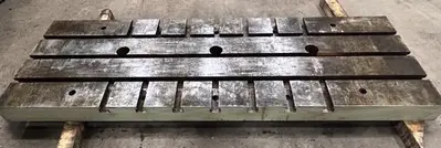 72” L-R x 24” F-B x 4” Thick T-Slotted Steel Bolster