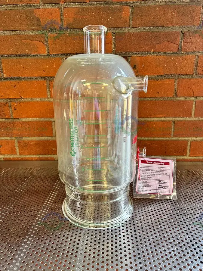 Used CHEMGLASS 10 LITER JACKETED PROCESS REACTION VESSEL Glassware - Other California US | Equipment Lab #1407301