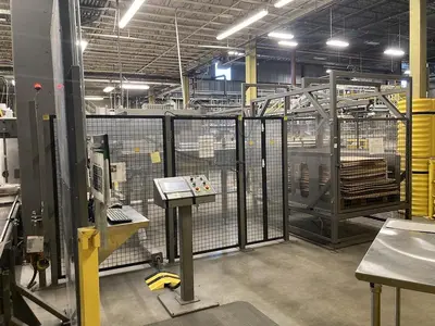 Priority One Automatic Bulk Container Depalletizer - Low Level