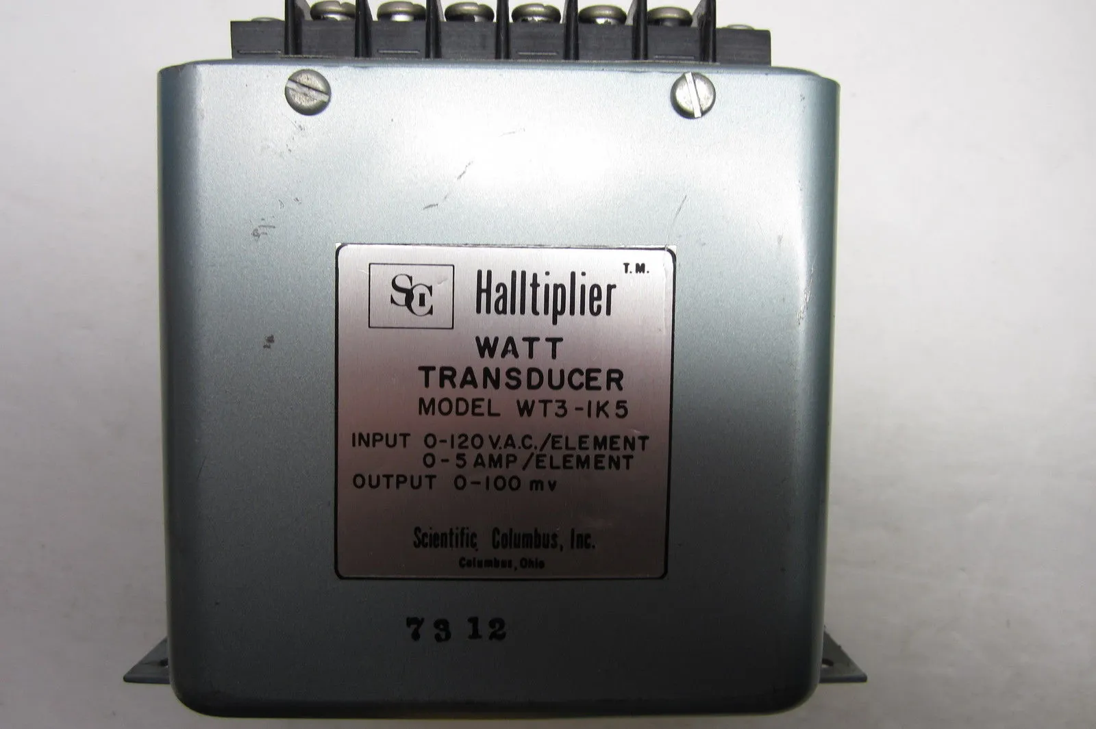 USED SCIENTIFIC COLUMBUS WT3-IK5 WATT TRANSDUCER