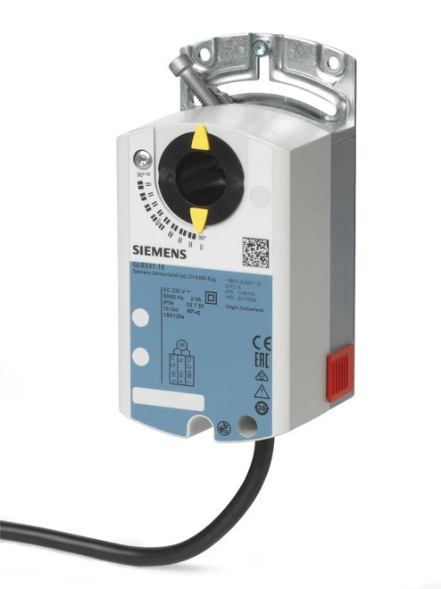 Siemens GLB331.1E Rotary Air Damper Actuator, AC 230 V, 3-Position, 10 Nm, 150 s [New]