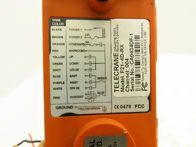 Telecrane F21-4D-RX Wireless Crane Remote Control Receiver Channel 4