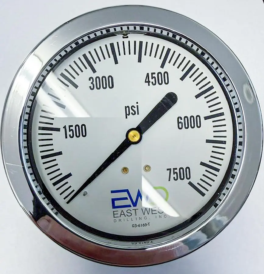 New | in-Stock 2026 SPAN 7,500 PSI LIQUID-FILLED 4" PANEL-MOUNT PRESSURE GAUGE Temperature/Pressure Pennsylvania US | East West Machinery & Drilling #1574046