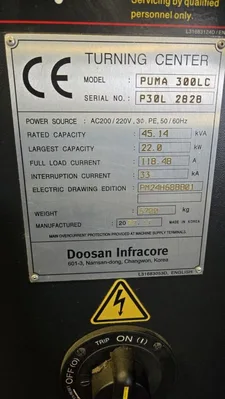 Used 2007 DOOSAN PUMA 300LC CNC Lathes Georgia US | The Equipment Hub #1295579