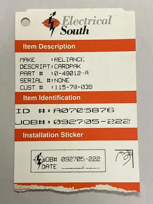 Used RELIANCE ELECTRIC 0-49012-A Misc Electrical & Power Parts Ohio US | Surplus Asset Holdings #1236935
