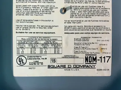 Used SQUARE D H363 Switchgears Ohio US | HGR 24 #1507795
