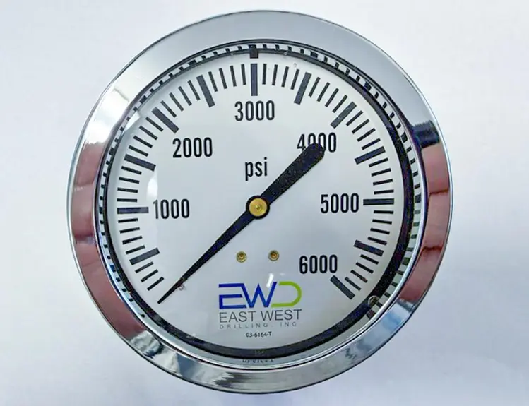 New | in-Stock 2026 SPAN 6,000 PSI LIQUID-FILLED 4" PANEL-MOUNT PRESSURE GAUGE Temperature and Pressure Testers Pennsylvania US | East West Machinery & Drilling #1573928