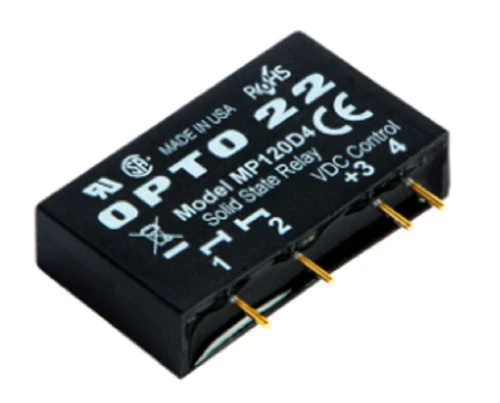 Opto 22 MP120D4 Mp Model, 120 VAC, 4 Amp, DC Control Solid State Relay SSR [Refurbished]