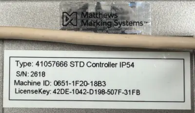 NEW MATTHEWS MARKING SYSTEMS 41057666
