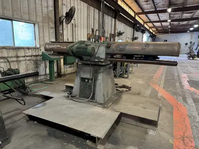 10,000 LBS X 48” X 72" OD ASC MODEL #10D48D22/5H200 DOUBLE END COIL REEL UNCOILER: STOCK #23383