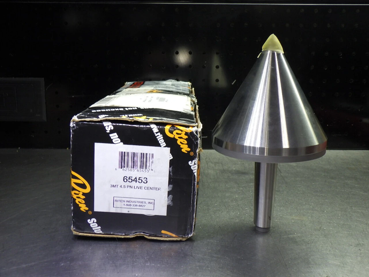 Riten 4.5" Pipe Nose Live Center Morse Taper #3 Shank 65453 (LOC2486)
