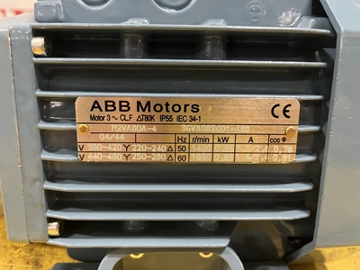 ABB H2VA80A-4 1680RPM 280Y/480V Gear Motor w/ Gear Reducer