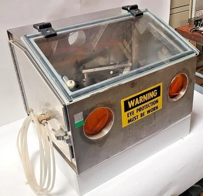 Stainless Steel Micro Sand Blasting Blast Glove Box American Made USA