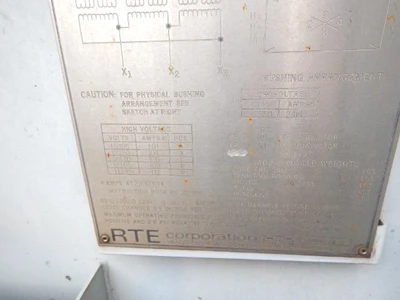 RTE Transformer w/ Westinghouse Switchgear