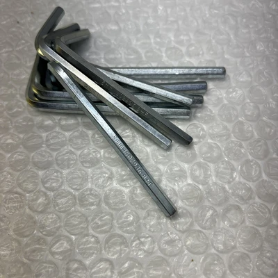 **Preowned 5mm Hex Allen Key, L-Wrench, ISO 2936 B+F Nickel Plated QTY 8 #