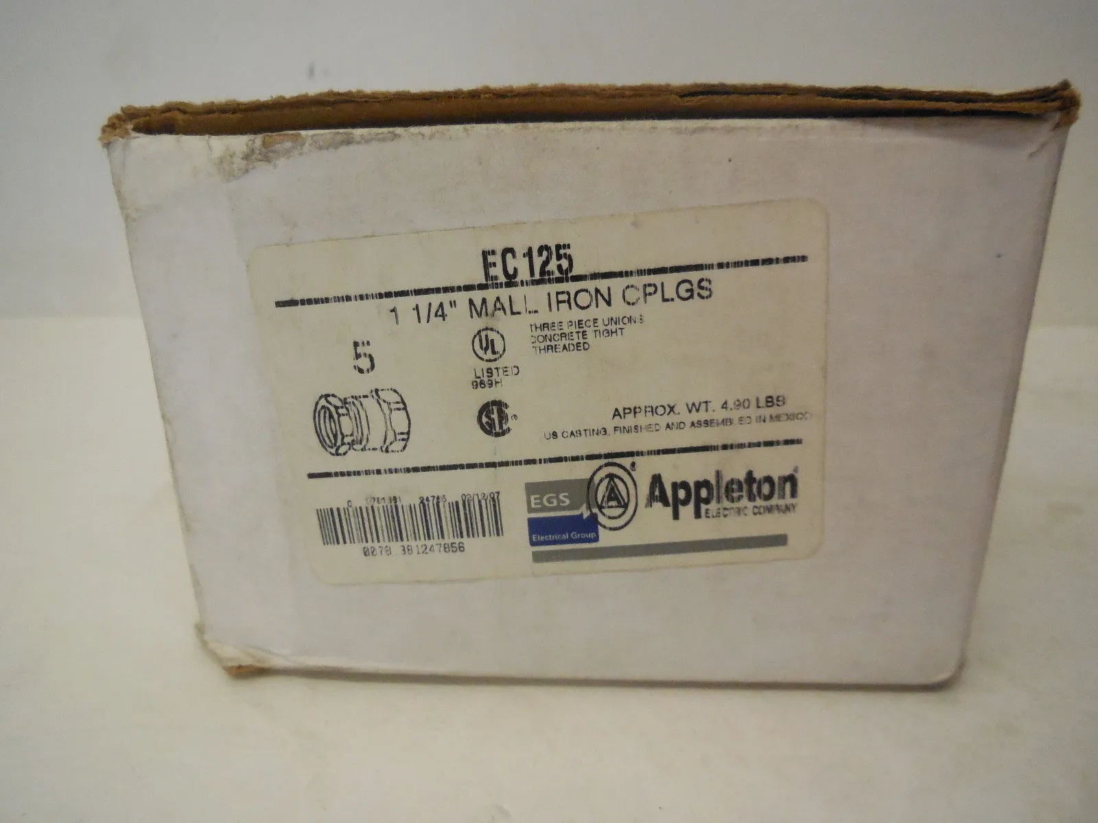 5 NEW APPLETON EC125 MALL IRON COUPLINGS