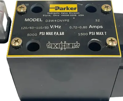 NEW PARKER D3W4CNYP5 DIRECTIONAL CONTROL VALVE 120/60-11/50 V/HZ