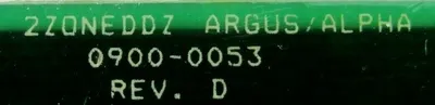 NEW ARGUS/ALPHA 0900-0053 CIRCUIT BOARD REV D 2ZONEDDZ 0447002AT 09000053