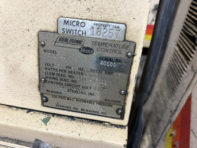 Used STERLCO F6016-BX HOT OIL UNIT Temperature Controls Indiana US | Miedema Asset Management Group #1574977