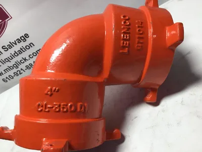 Leemco SBD-490B 4″ elbow ductile Iron pipe elbow DPS (C900) 90 deg 80-100 deflection