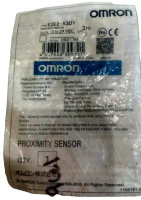 NEW OMRON E2E2-X3D1 PROXIMITY SENSOR 2M E2E2X3D1