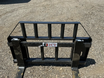 New JCT 60” Fork Skid Steer Attachment, Quick Attach Carriage with Two 60” Forks, Forks are 4” Wide