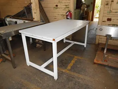 Table, Prep, 36" x 6', C/st Frame, Hardwood Top #S741981