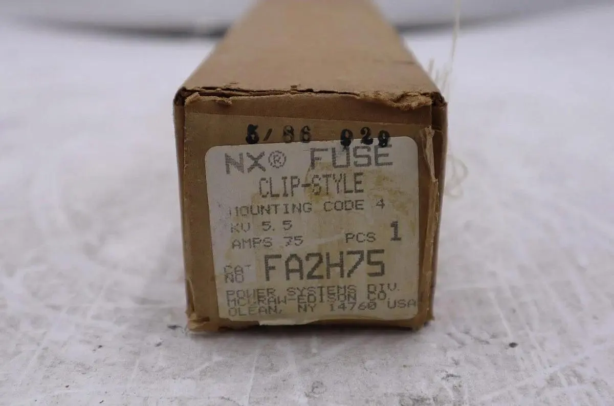 COOPER POWER SYSTEMS, TRANSFORMER PROTECTION FUSE, FA2H75, TYPE NX, 5.5 KV L-175