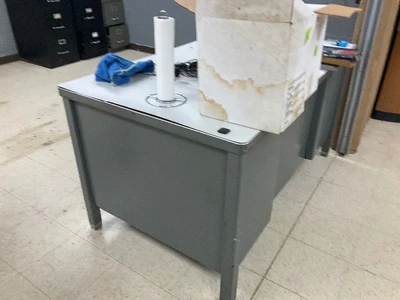 Metal office desk