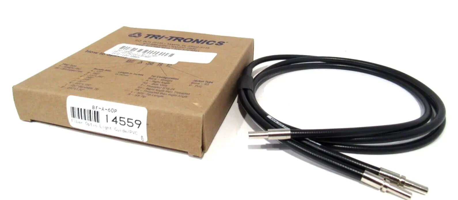 NEW TRI-TRONICS BF-A-60P FIBER OPTIC LIGHT GUIDE 14559 BFA60P