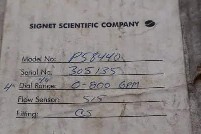 BRAND NEW SIGNET SCIENTIFIC P58440 FLOWMETER STOCK 2354