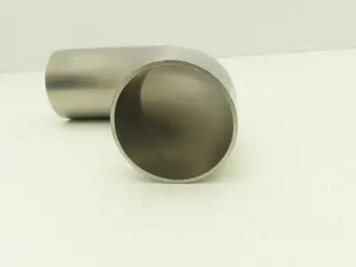 G2WC200H 2" OD Butt Weld Vacuum Tube 90° Radius Elbow SS A= 4.06" B= 3" Lot of 5