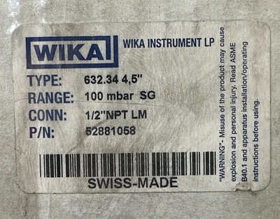 NEW WIKA 52881058 632.34