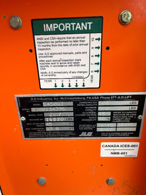 USED 2017 JLG E450AJ