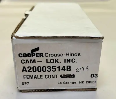New | in-Stock COOPER CROUSE-HINDS A20003514B Miscellaneous Equipment (Electrical & Power) | Surplus Asset Holdings #1196737