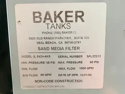 Water Treatment System w/ Clarifiers, Sand Filters, & Disc Filter