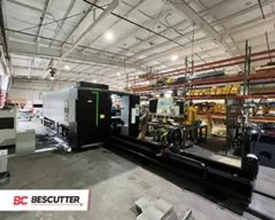 2026 Bescutter FLY PRO 5'X10' | 1500W - 6000W IPG | Fiber Laser Metal Sheet and Pipe Cutter Full Enclosure with Parallel Shuttle Table